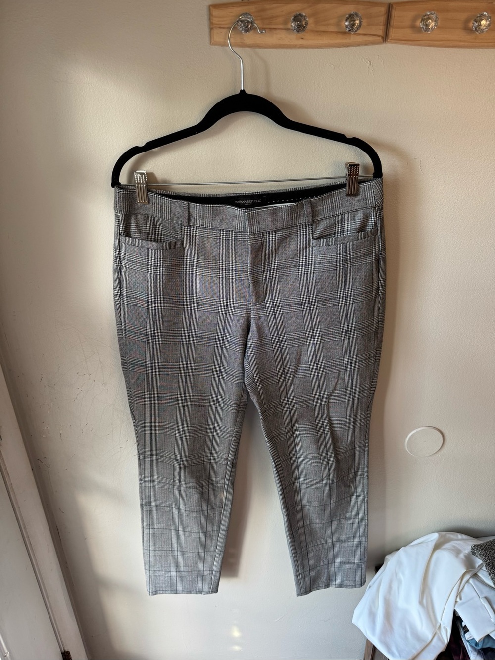 Banana Republic Sloan Plaid Ankle Skinny Trousers Dress Pants Size 8